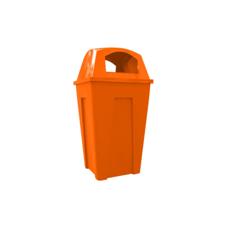 Contenedor de basura Bonita 250L naranja residuos orgánicos no reciclables