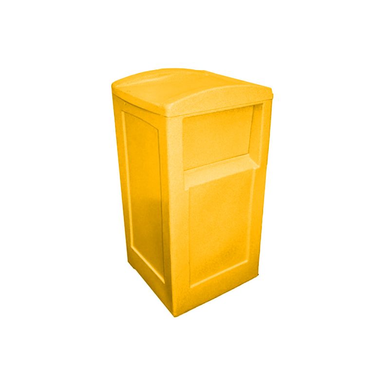 Contenedor de basura Fast Food amarillo para envases plásticos, PET y latas en México