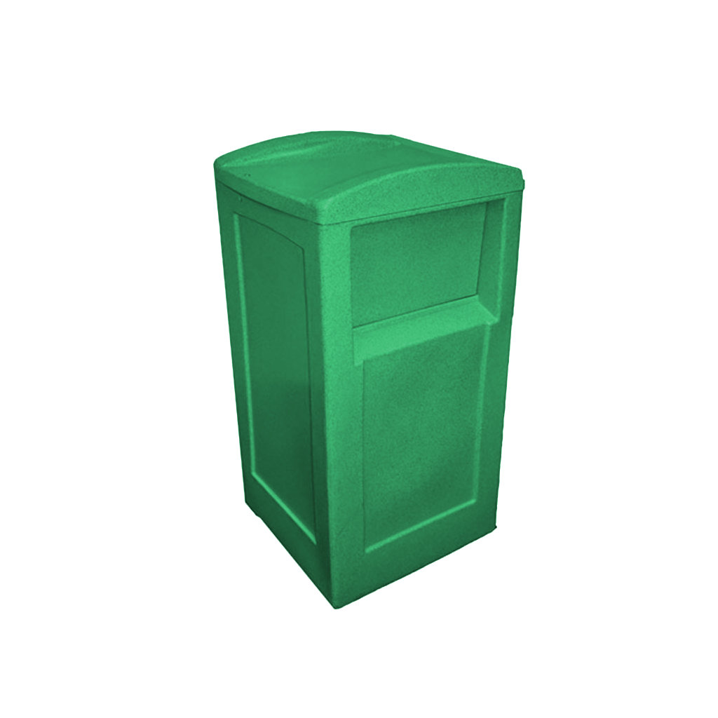 Contenedor de basura Fast Food verde para residuos orgánicos