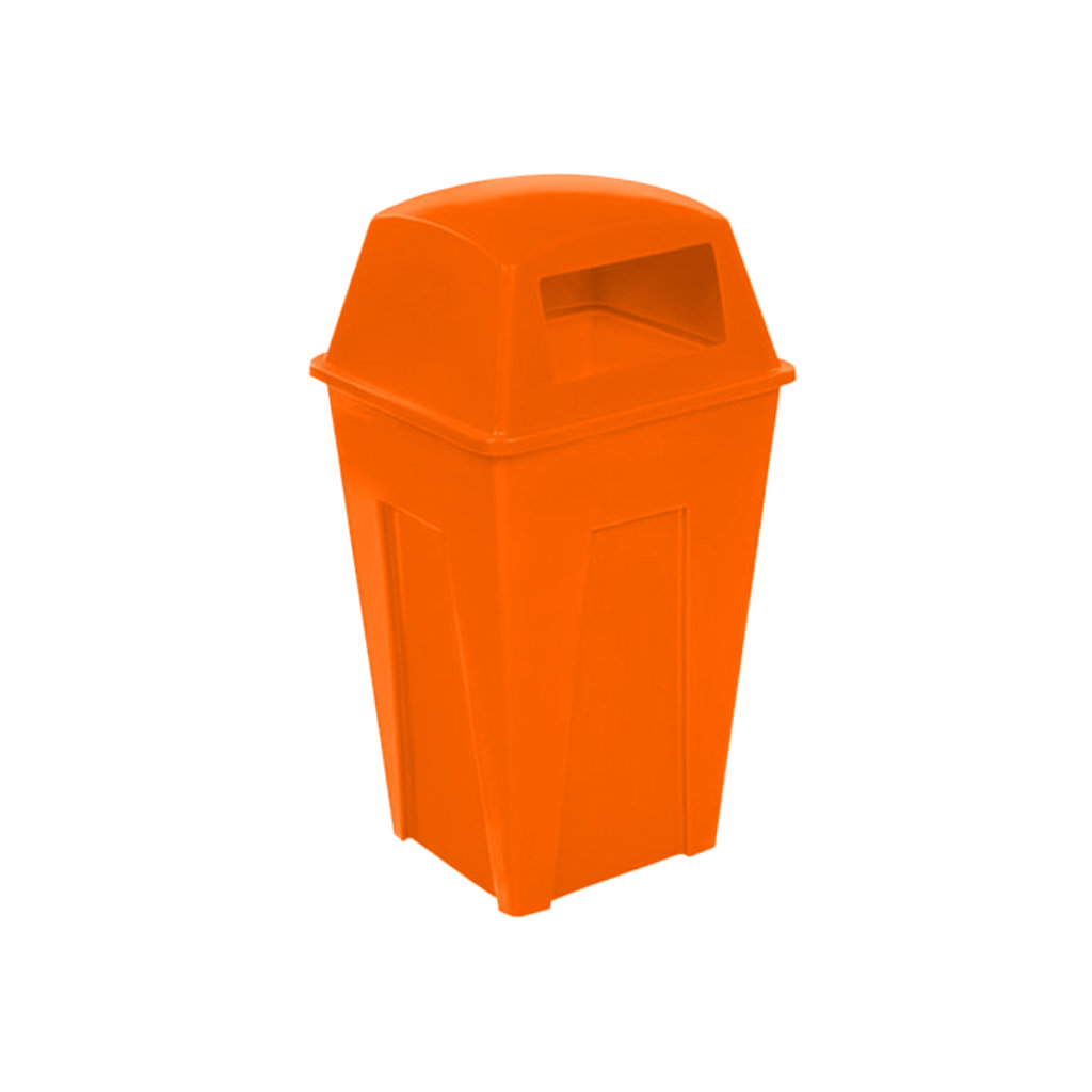 Contenedor de basura PA 250L naranja residuos orgánicos no reciclables