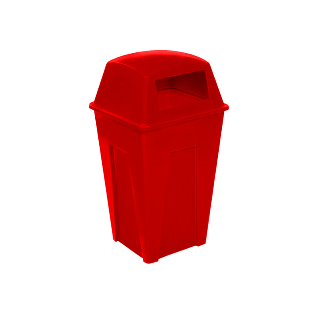 Contenedor de basura PA 250L rojo para residuos sanitarios y peligrosos