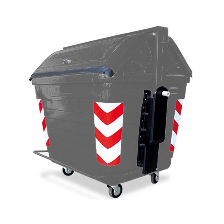 Contenedor metálico 2600L gris inorgánico reciclable México