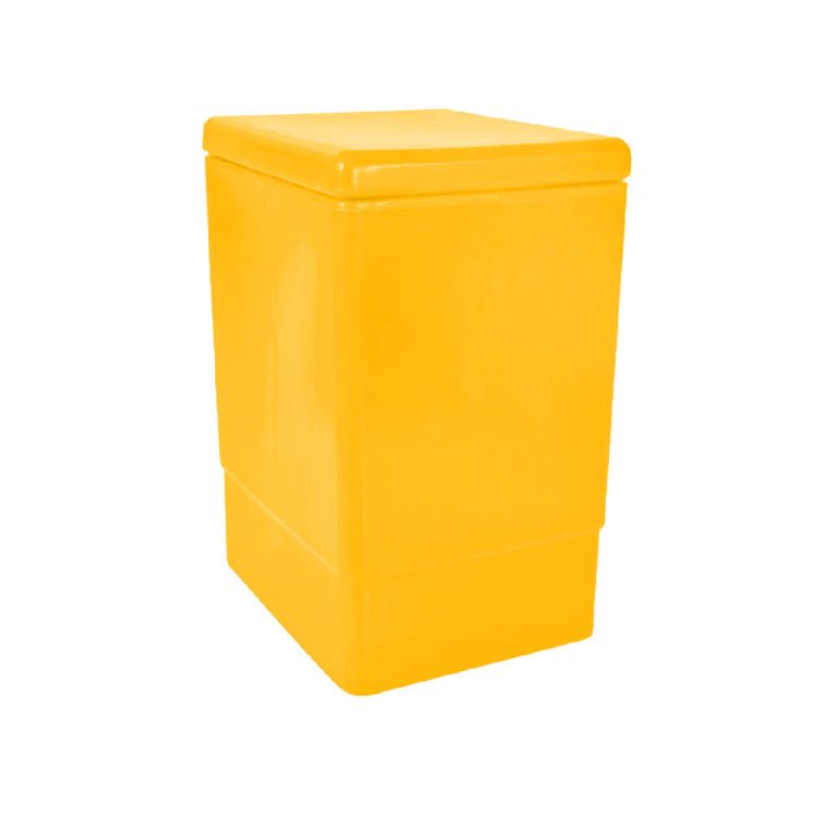 Contenedor plástico PA-20 amarillo para reciclaje de plásticos y latas en México