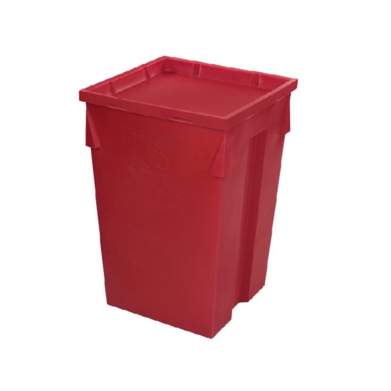 Contenedor RPBI 125L rojo para residuos peligrosos biológico-infecciosos México
