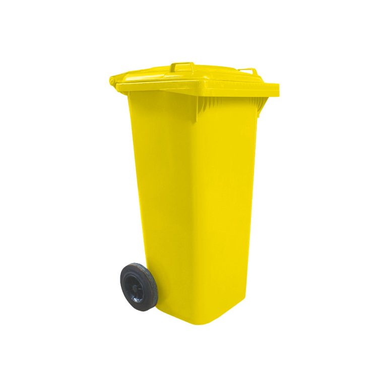 Contenedor VIC 120 litros HD amarillo para PET, plásticos y latas reciclables México