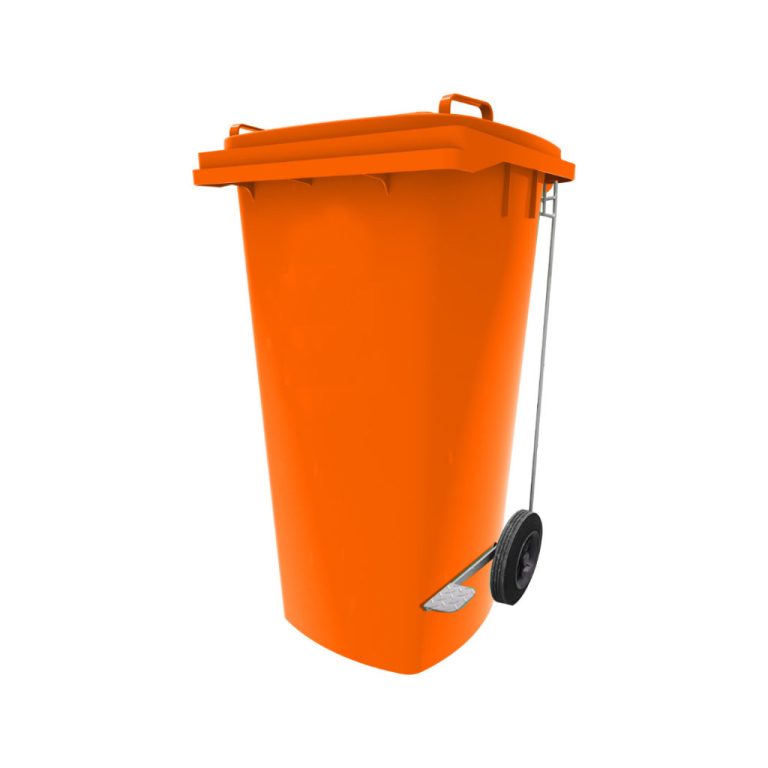 Contenedor VIC 120L con pedal naranja para residuos orgánicos no reciclables México