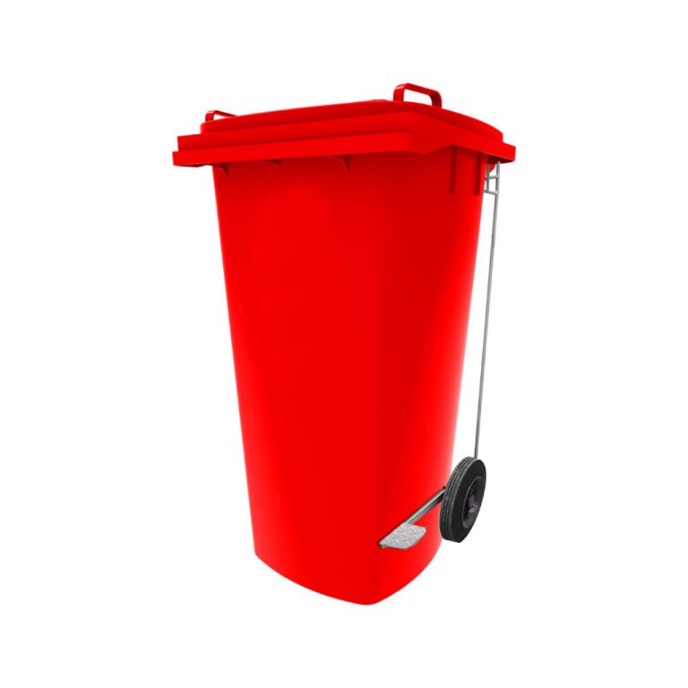 Contenedor VIC 120L con pedal rojo para residuos sanitarios y peligrosos, hospitales