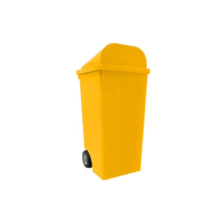 Contenedor VIC 140L amarillo para PET, plásticos y latas reciclables