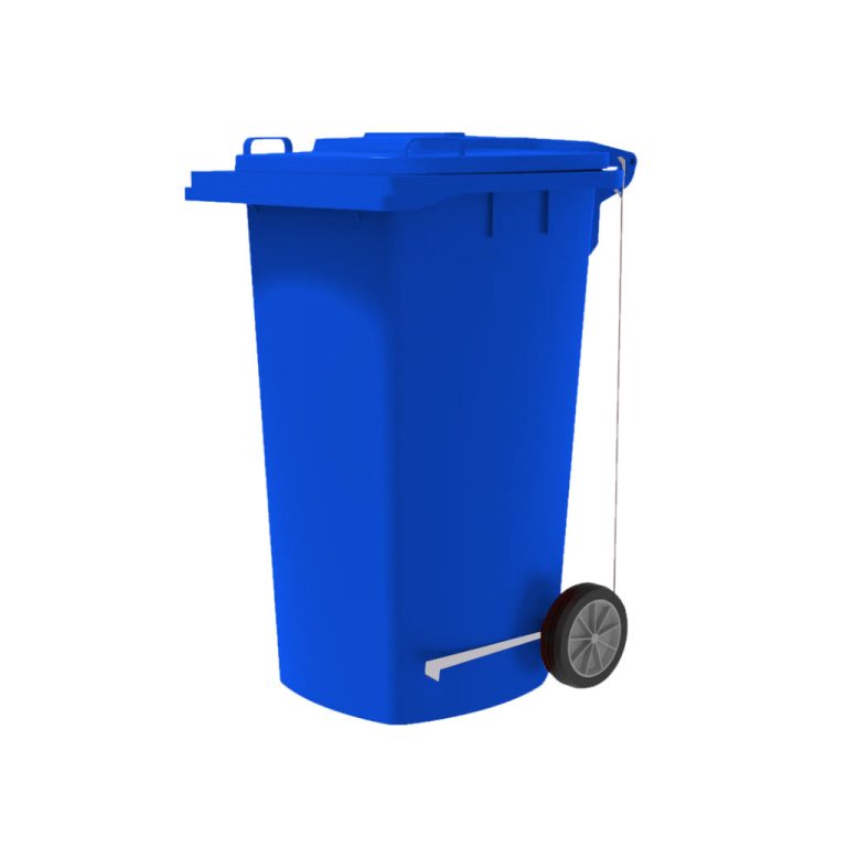 Contenedor VIC 240L HD con pedal azul para papel y cartón reciclables