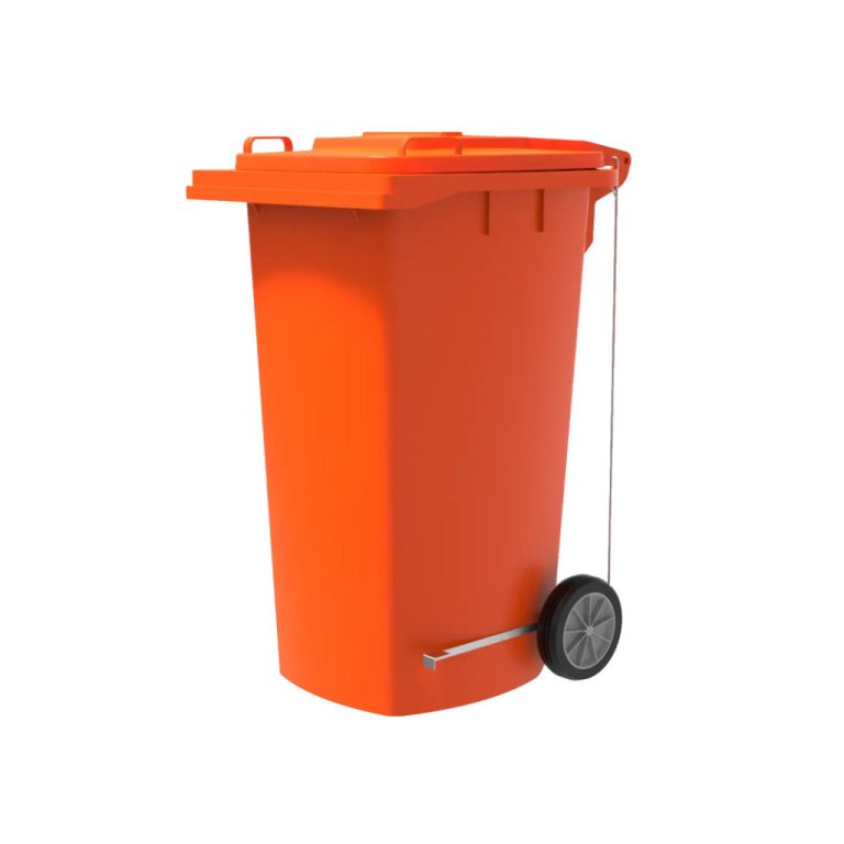 Contenedor VIC 240L HD con pedal naranja residuos inorgánicos no reciclables