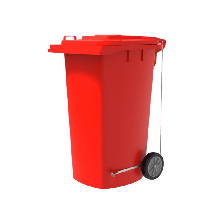 Contenedor VIC 240L HD con pedal rojo para residuos sanitarios y peligrosos