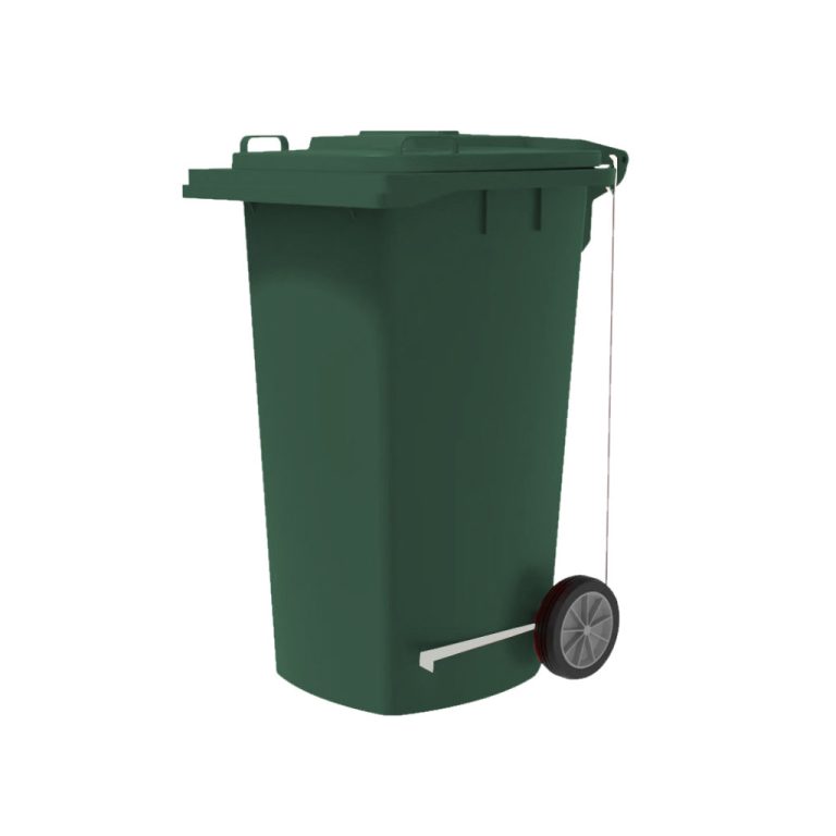 Contenedor VIC 240L HD con pedal verde residuos orgánicos