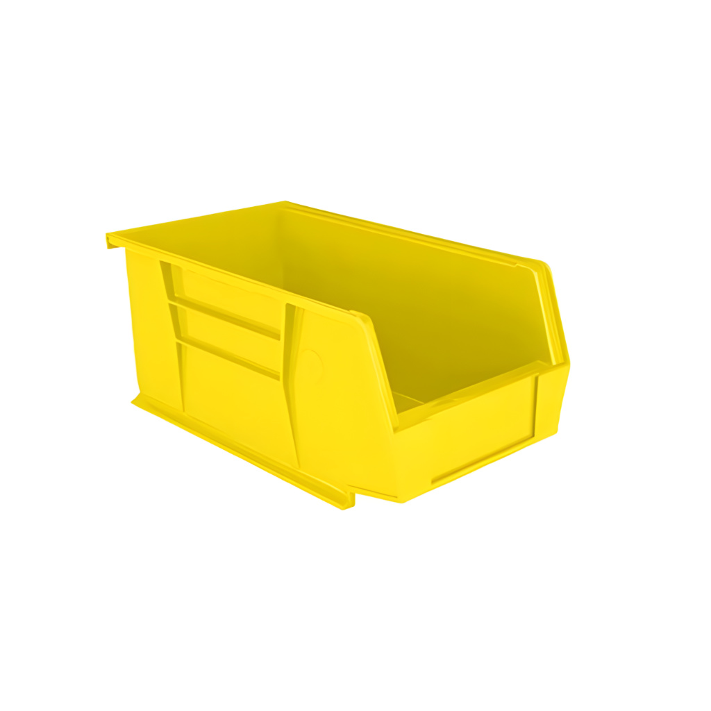 Gaveta plástica industrial número 1 color amarillo para organización de refacciones pequeñas en almacenes