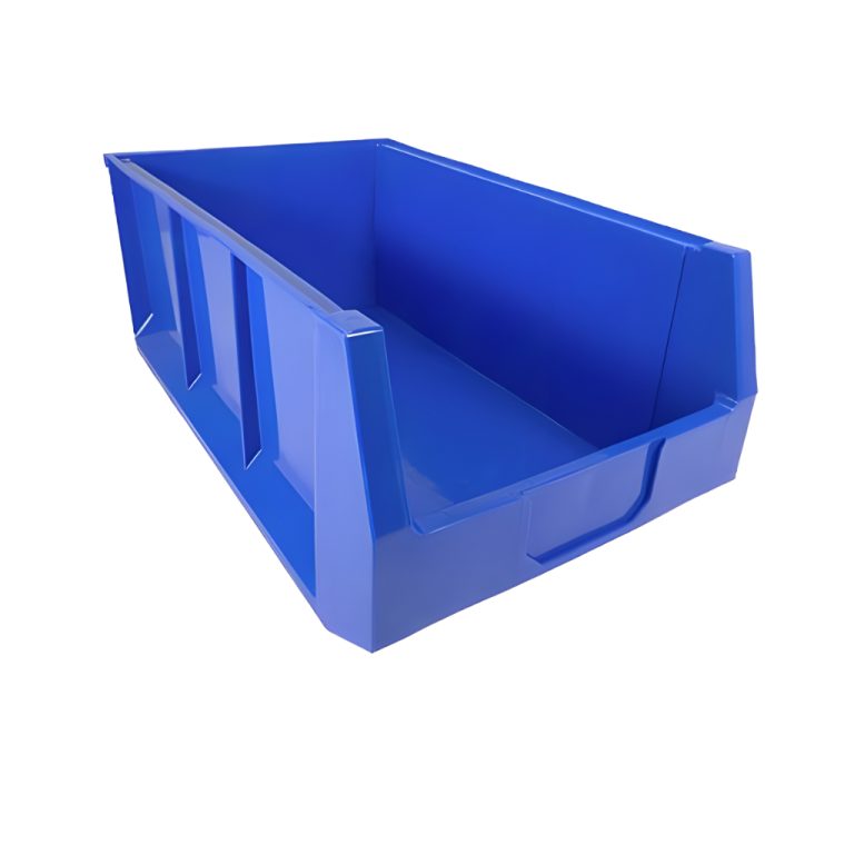 Gaveta plástica industrial número 14 azul, resistente para almacenamiento seguro de refacciones y herramientas voluminosas