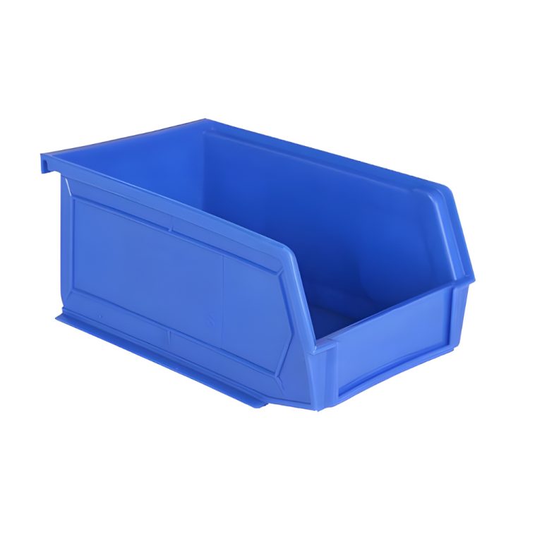Gaveta plástica industrial número 2 azul, resistente y versátil para organización de herramientas y componentes