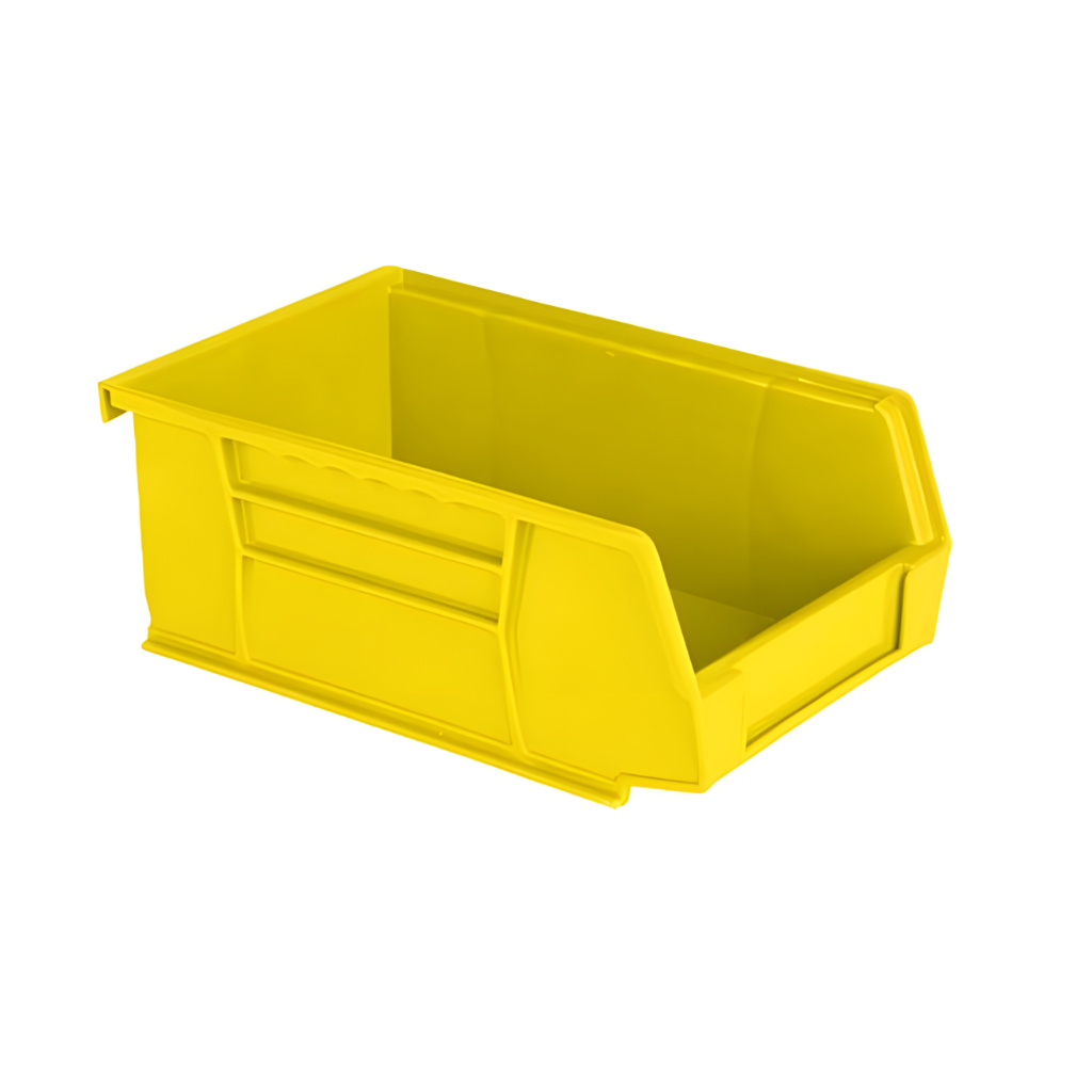 Gaveta plástica industrial número 3 color amarillo para almacenamiento de refacciones