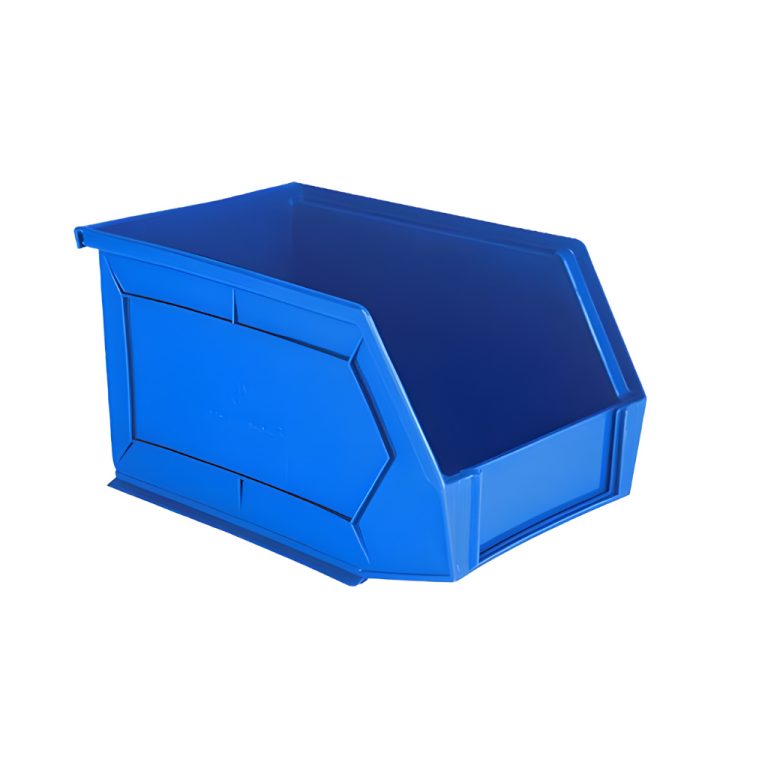 Gaveta plástica industrial número 2 azul, resistente y versátil para organización de herramientas y componentes