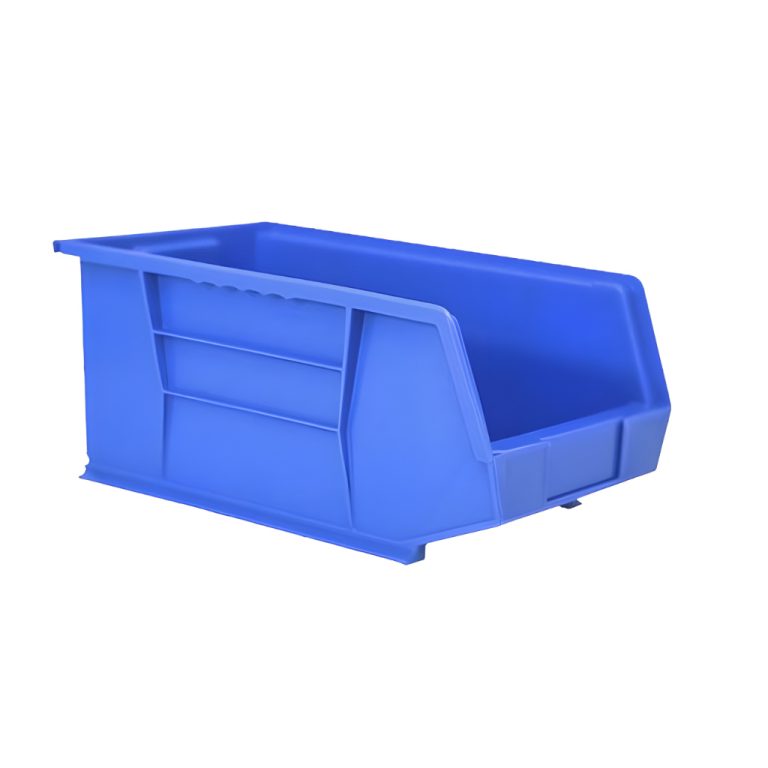 Gaveta plástica industrial número 5 azul, resistente para el almacenamiento eficiente de productos y materiales pesados
