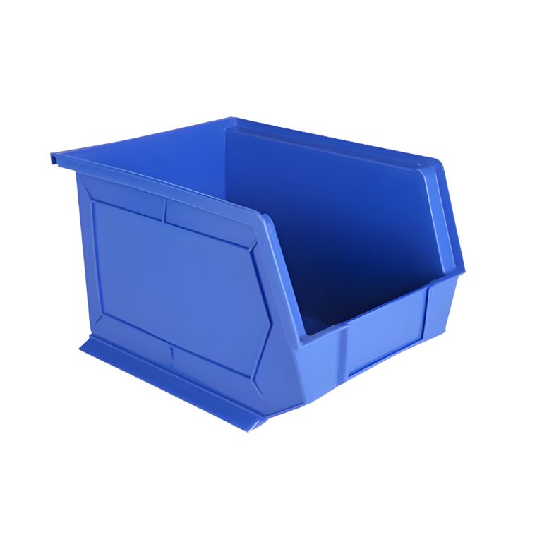 Gaveta plástica industrial número 6 azul, robusta para almacenamiento y distribución de productos industriales