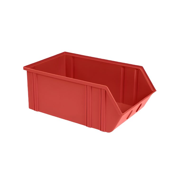 Gaveta plástica industrial número 9 roja, eficiente para clasificación rápida y manejo de insumos voluminosos