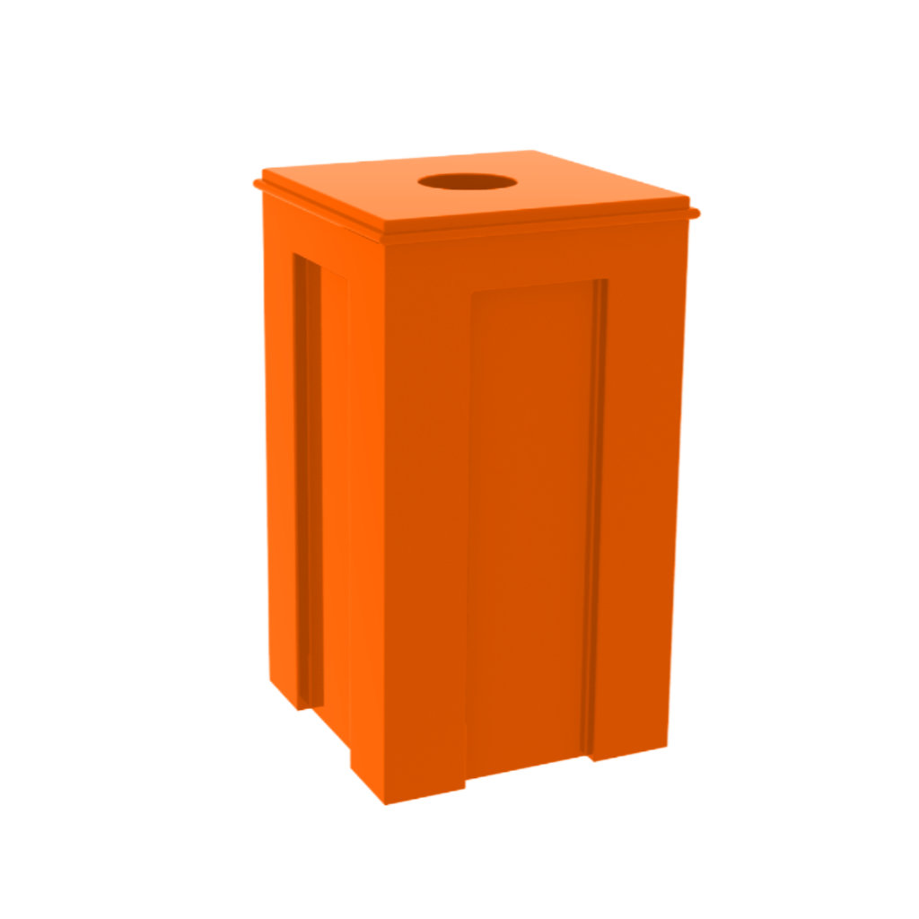 Papelera CCU-30 naranja para residuos orgánicos NO reciclables México