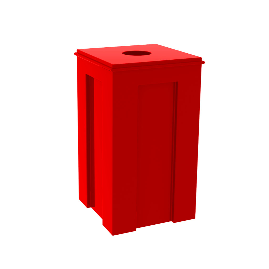 Papelera CCU-30 roja para residuos sanitarios y peligrosos en México