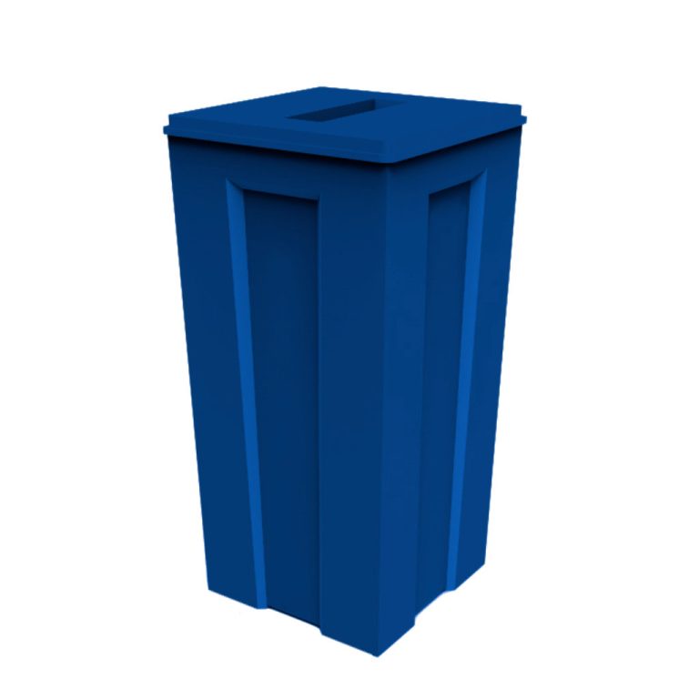 Papelera CCU-36 azul para reciclaje de papel y cartón, documentos en México