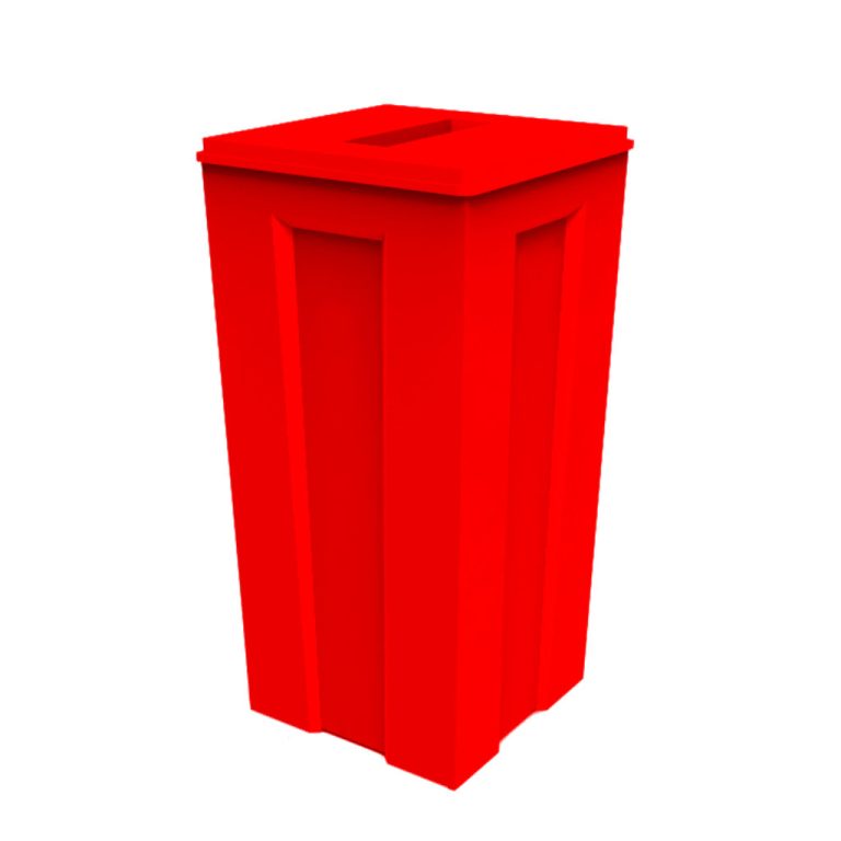 Papelera CCU-36 roja para residuos sanitarios y peligrosos