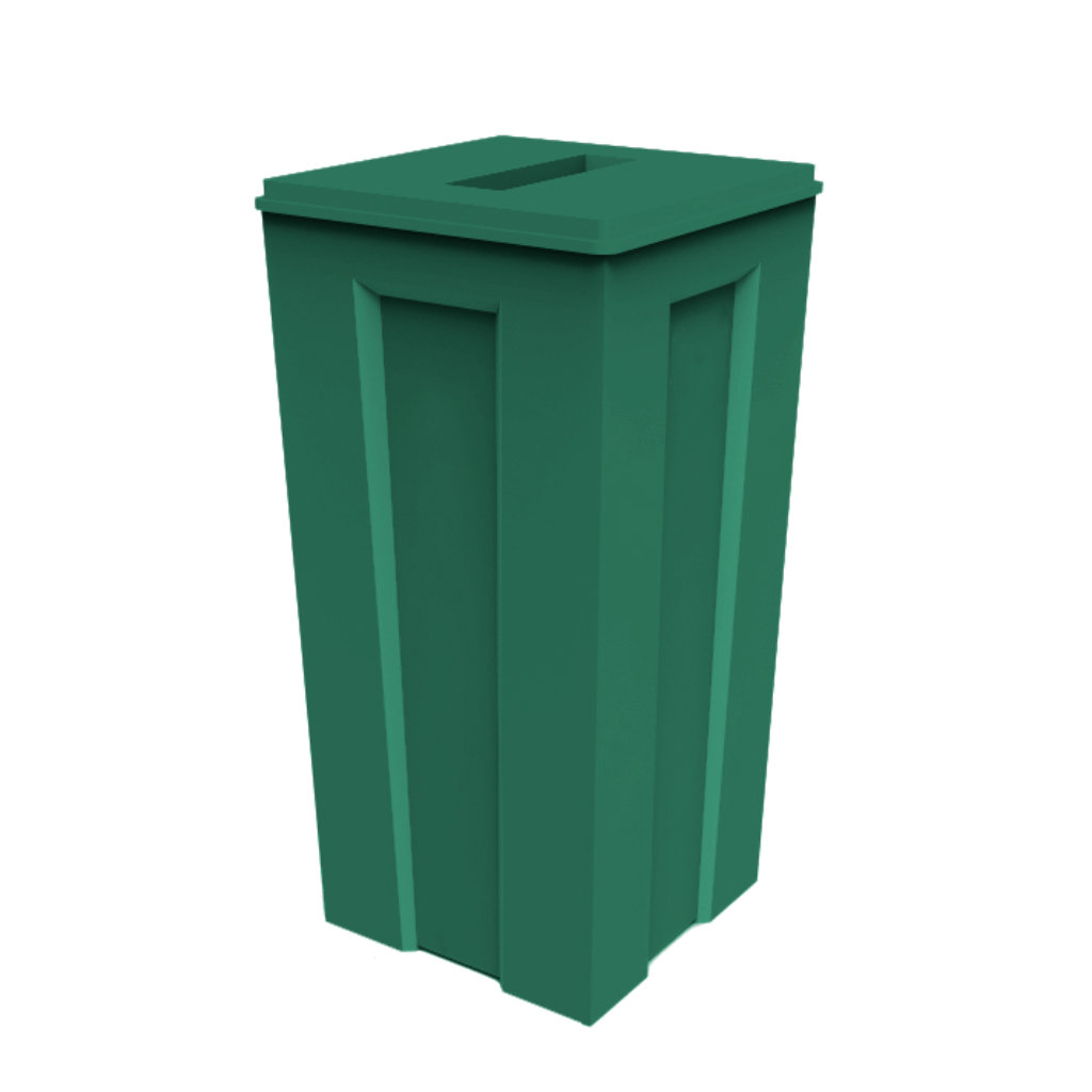 Papelera CCU-36 verde para residuos orgánicos