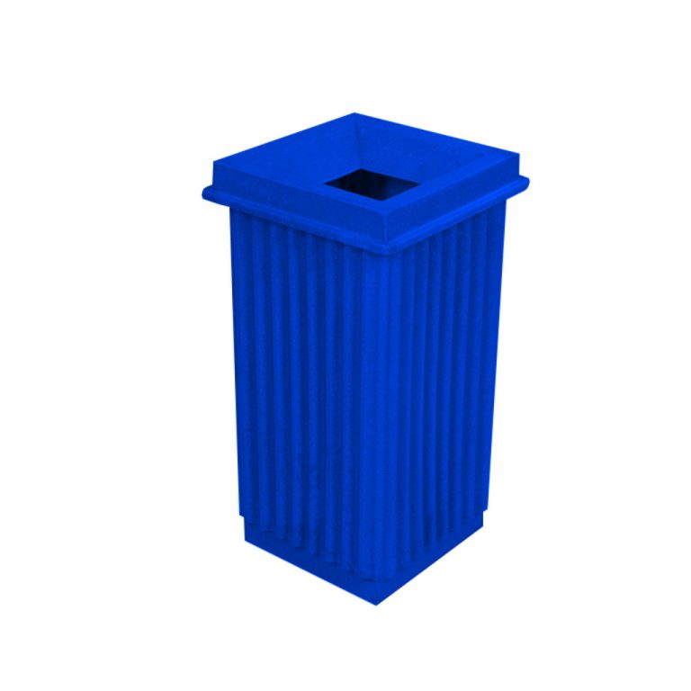 Papelera de basura PA-80 azul para reciclaje de papel y cartón, documentos en México