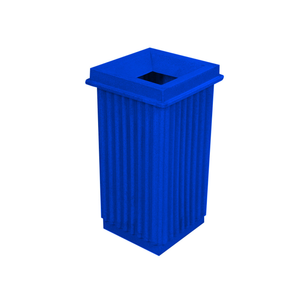 Papelera de basura PA-80 azul para reciclaje de papel y cartón, documentos en México