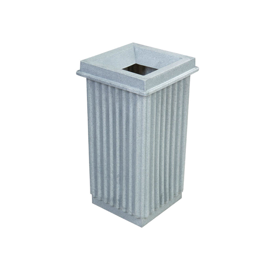 Papelera de basura PA-80 gris para residuos inorgánicos reciclables en México