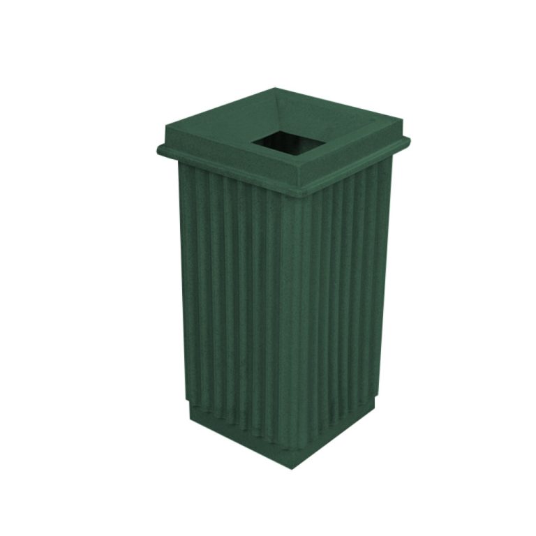 Papelera de basura PA-80 verde para residuos orgánicos, composta y biodegradables en México