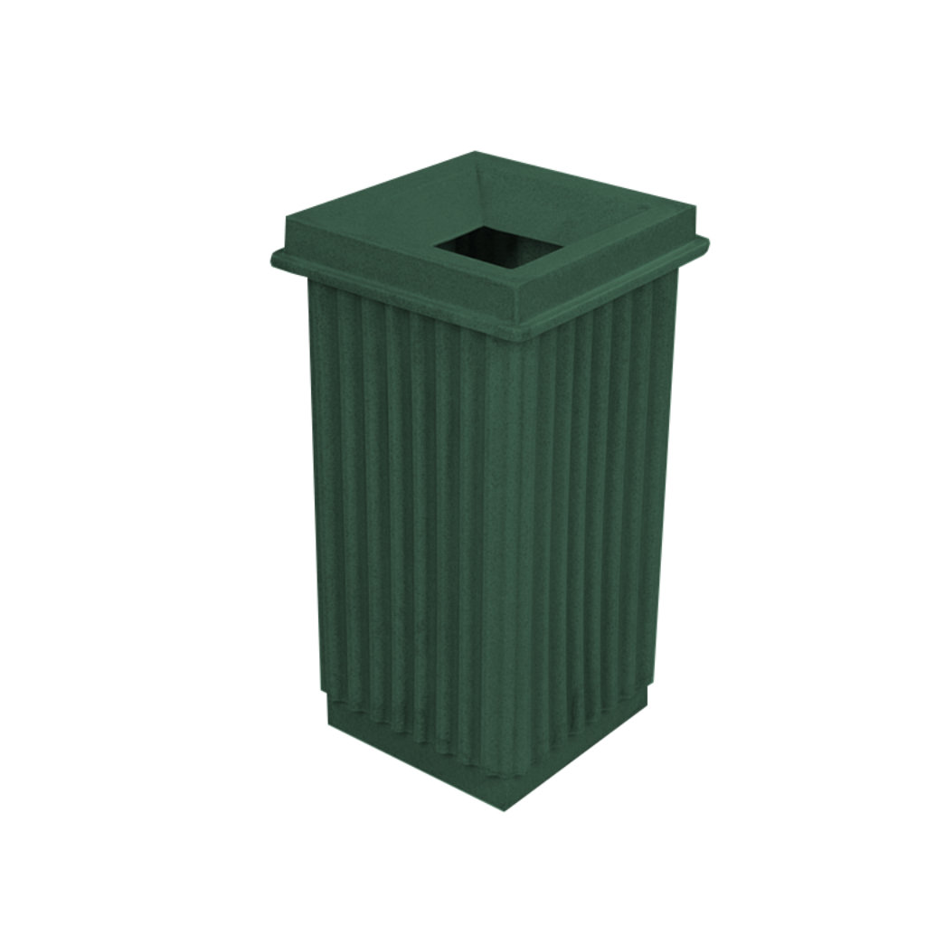 Papelera de basura PA-80 verde para residuos orgánicos, composta y biodegradables en México