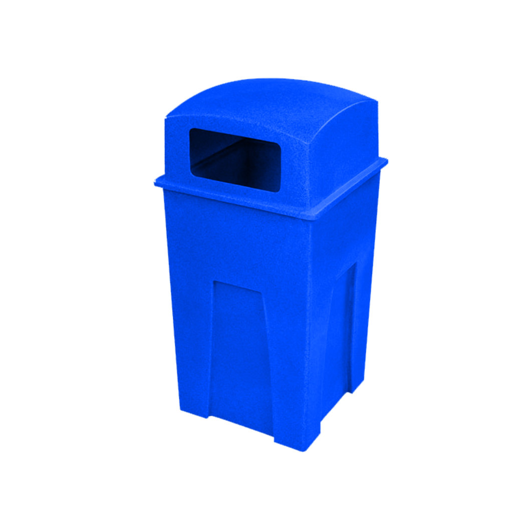 Papelera Lizzy azul para reciclaje de papel y cartón en México