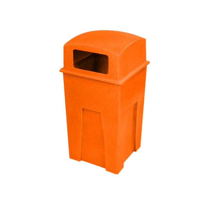 Papelera Lizzy naranja para residuos orgánicos no reciclables en México