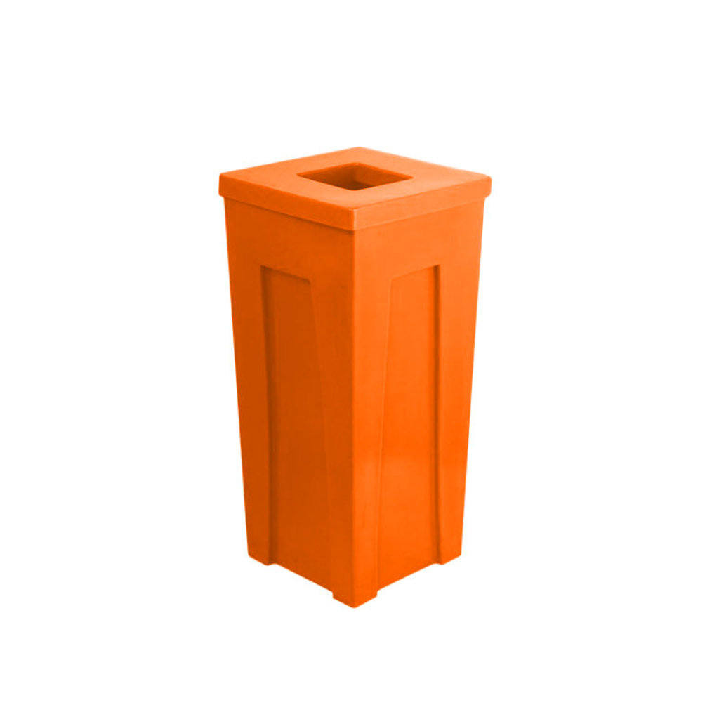 Papelera MYA naranja para orgánicos no reciclables en México