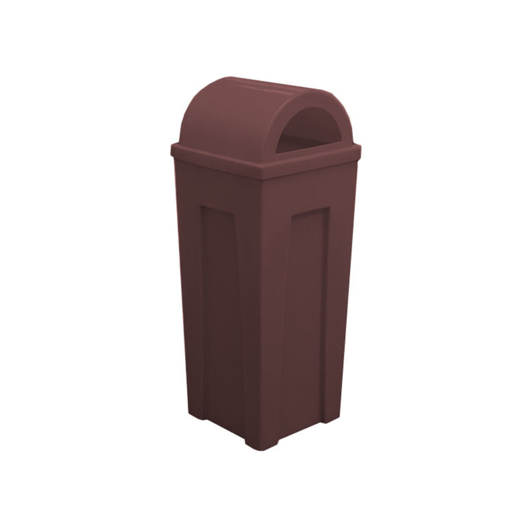 Papelera MYA tapa domo café para residuos de manejo especial en México