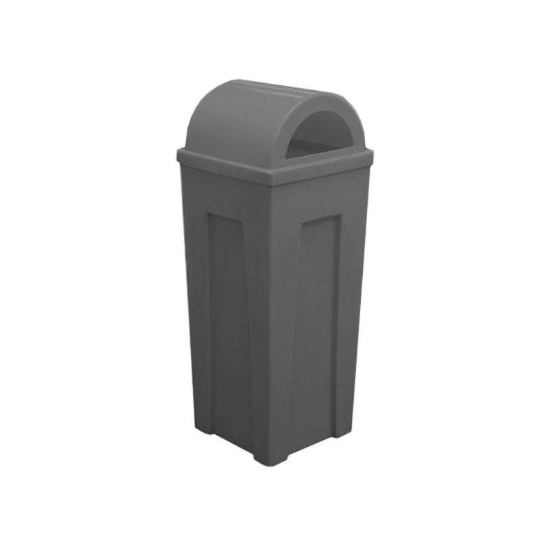 Papelera MYA tapa domo gris para residuos inorgánicos reciclables en México