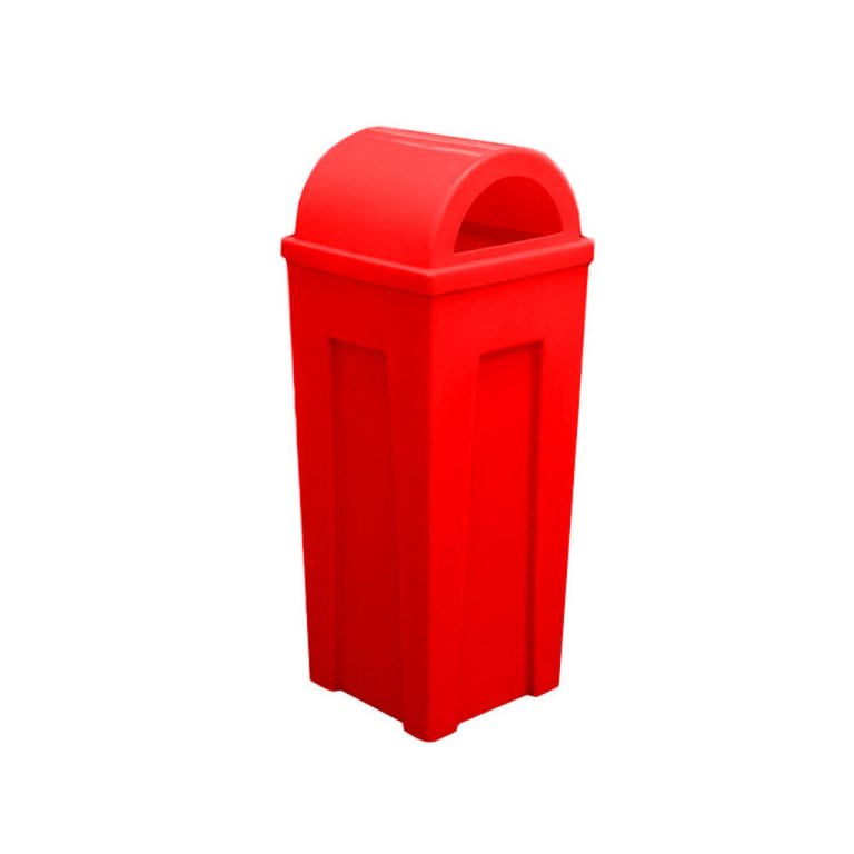 Papelera MYA tapa domo roja para residuos sanitarios y peligrosos en México