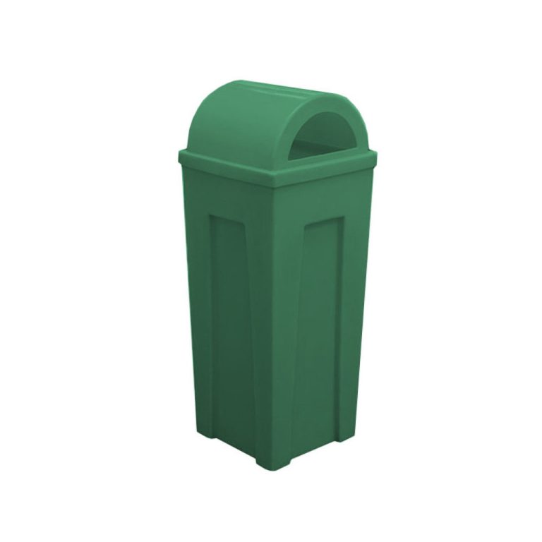 Papelera MYA tapa domo verde para residuos orgánicos y compostables en México