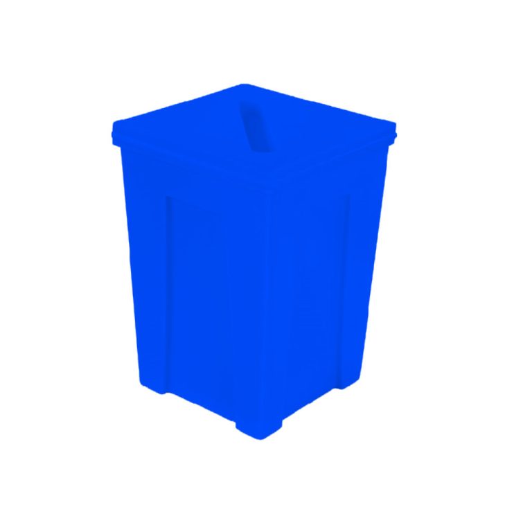 Papelera MYC azul para reciclaje de papel y cartón, oficinas y escuelas México