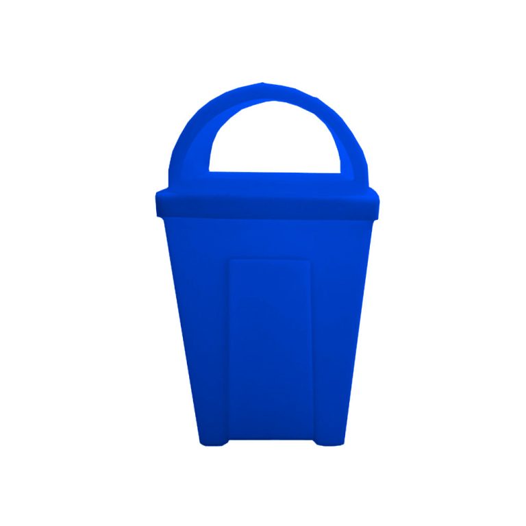 Papelera MYC tapa domo azul para reciclaje de papel y cartón en México