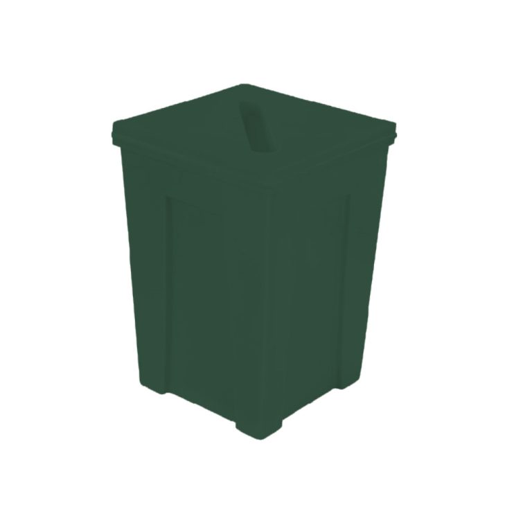 Papelera MYC verde para residuos orgánicos y compostables en México