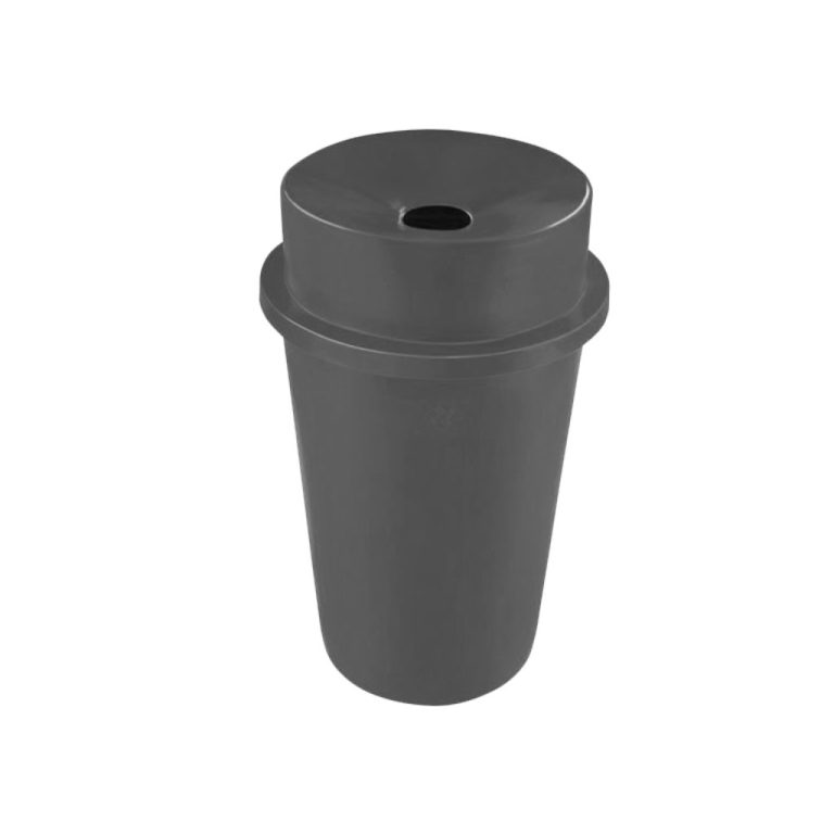 Papelera PA-145 tapa deslizante gris materiales inorgánicos reciclables en México