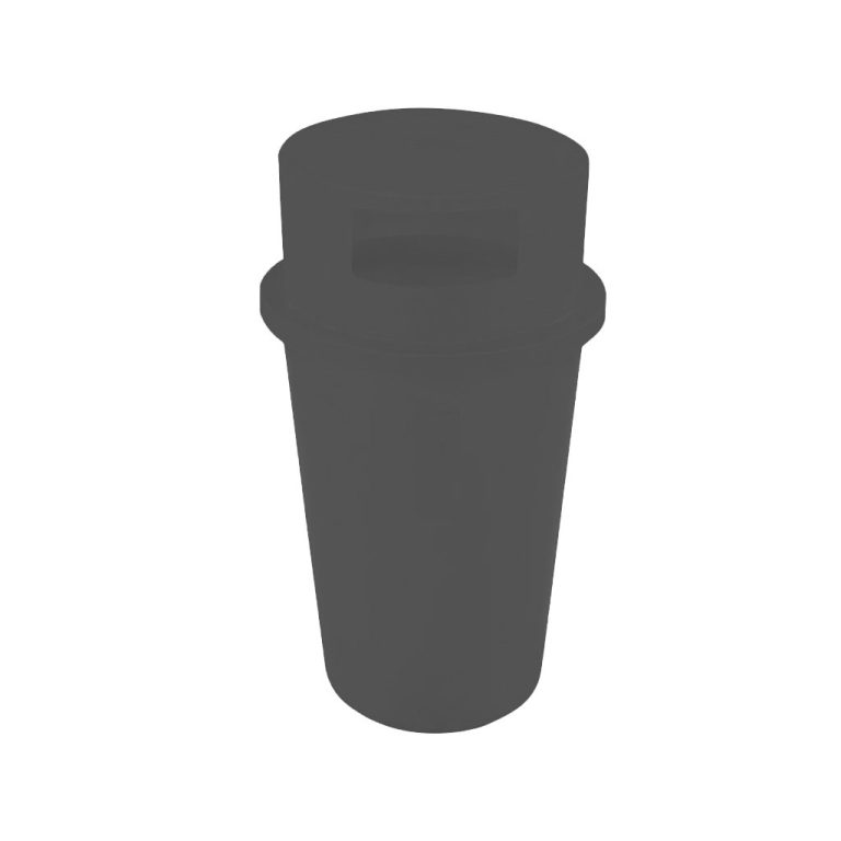 Papelera PA-145 rectangular gris para residuos inorgánicos reciclables México