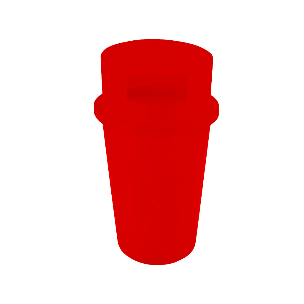 Papelera PA-145 rectangular roja para residuos sanitarios y peligrosos México