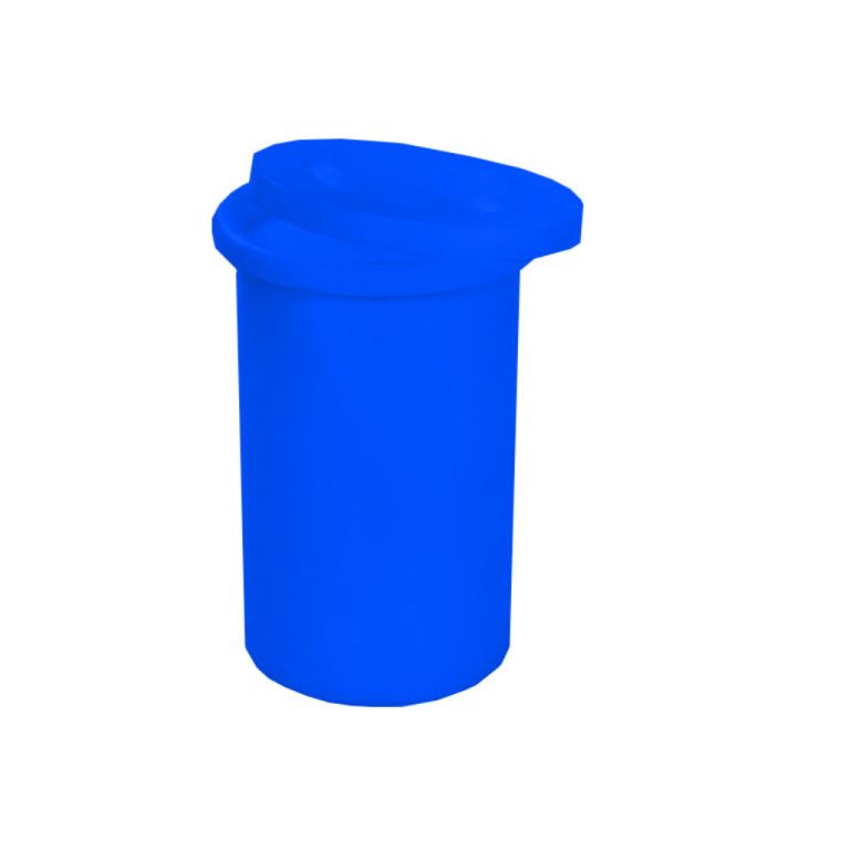 Papelera Tonelete 200L azul reciclaje de papel, cartón y documentos México