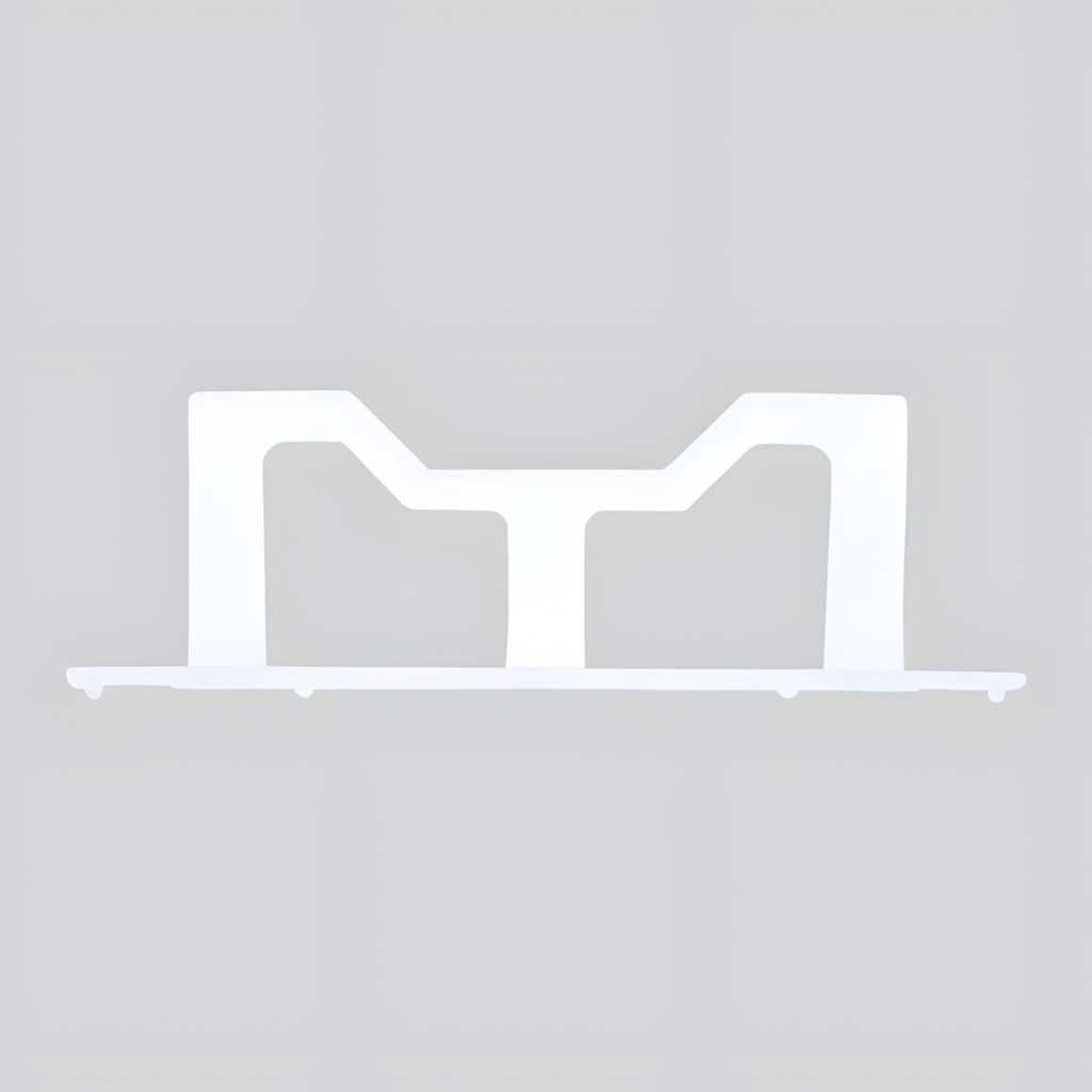 Porta etiquetas de plástico para cajas industriales, accesorio de identificación y organización logística.