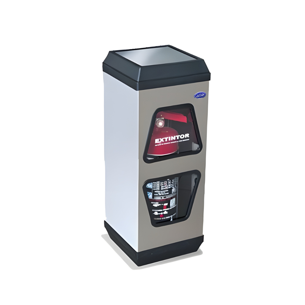 Porta extintor cubo doble ventana 403011